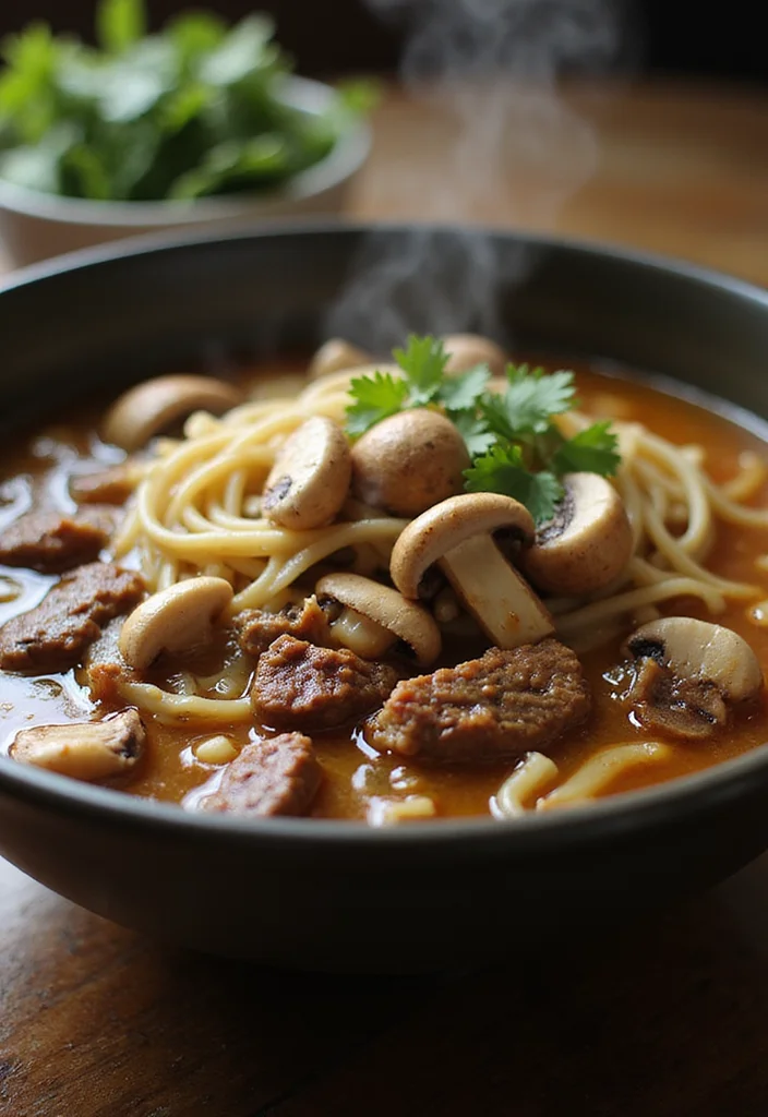 18 Taiwanese Beef Noodle Soup Ideas That Make Dinner So Much Easier - 14. Beef Noodle Soup with Mushrooms