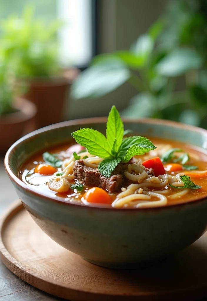 18 Taiwanese Beef Noodle Soup Ideas That Make Dinner So Much Easier - 17. Beef Noodle Soup with Mint