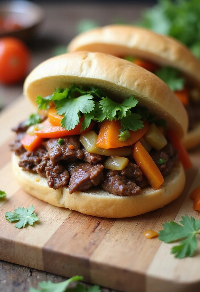 18 Underrated Shaved Beef Sandwich Recipes Worth Making - 11. Shaved Beef Bahn Mi Sandwich