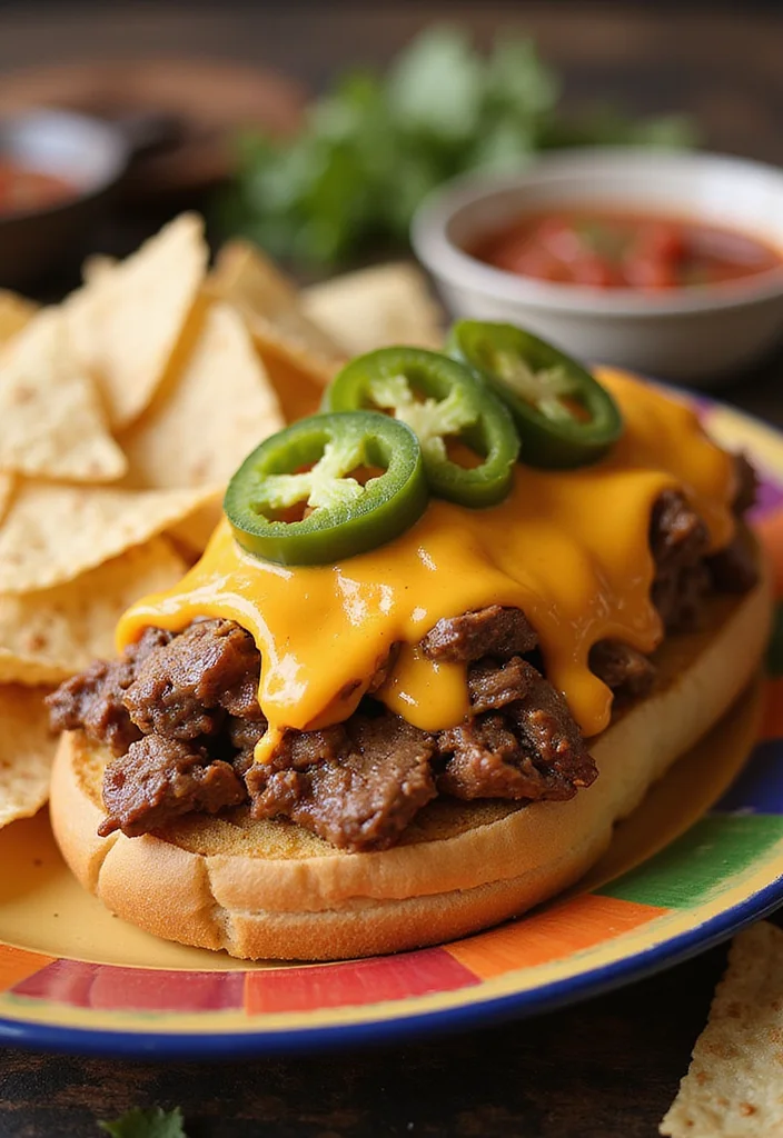 18 Underrated Shaved Beef Sandwich Recipes Worth Making - 12. Loaded Shaved Beef Nacho Sandwich