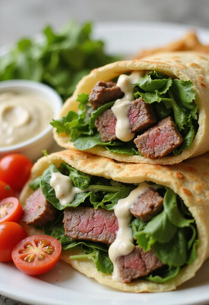 18 Underrated Shaved Beef Sandwich Recipes Worth Making - 13. Shaved Beef and Spinach Wrap
