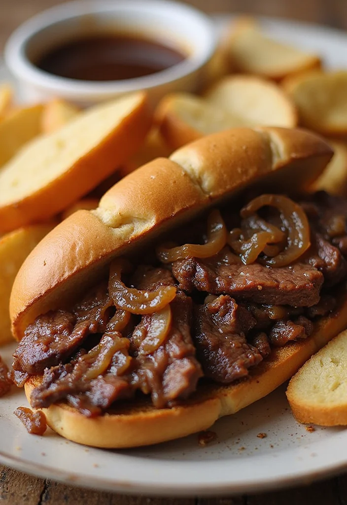 18 Underrated Shaved Beef Sandwich Recipes Worth Making - 3. Classic French Dip Sandwich