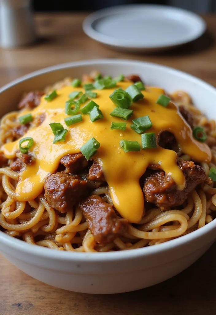 Top 17 Beef Chow Mein Ideas You Haven't Tried Yet - 10. Beef Chow Mein with Cheddar