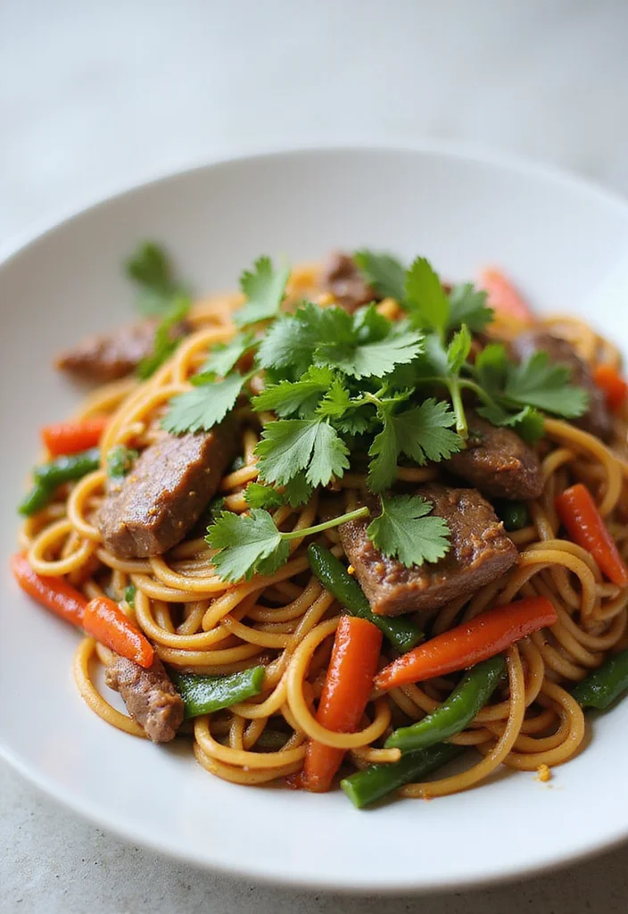 Top 17 Beef Chow Mein Ideas You Haven't Tried Yet - 14. Beef Chow Mein with Cilantro