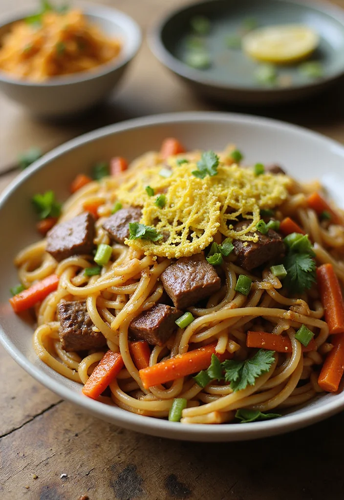 Top 17 Beef Chow Mein Ideas You Haven't Tried Yet - 15. Beef Chow Mein with Lemon Zest