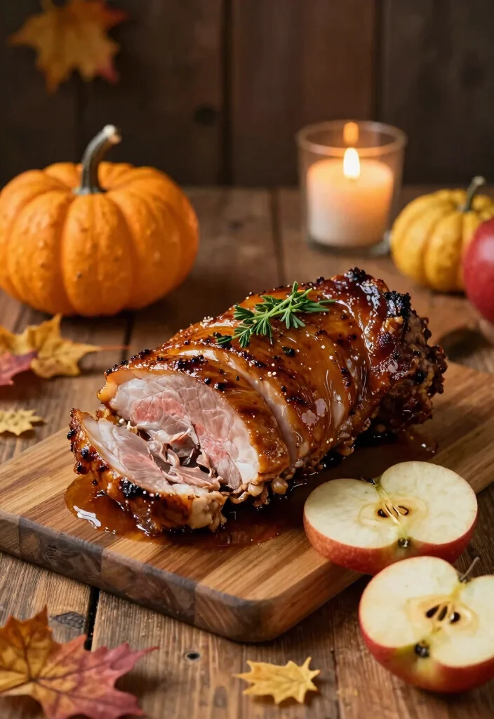 16 Baked Pork Loin Recipes for Tender Family Dinners - 12. Apple Cider Glazed Pork Loin 1