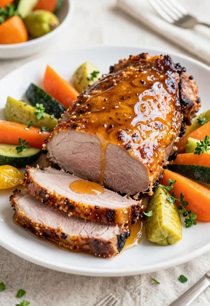 16 Baked Pork Loin Recipes for Tender Family Dinners - 3. Maple Mustard Glazed Pork Loin 1
