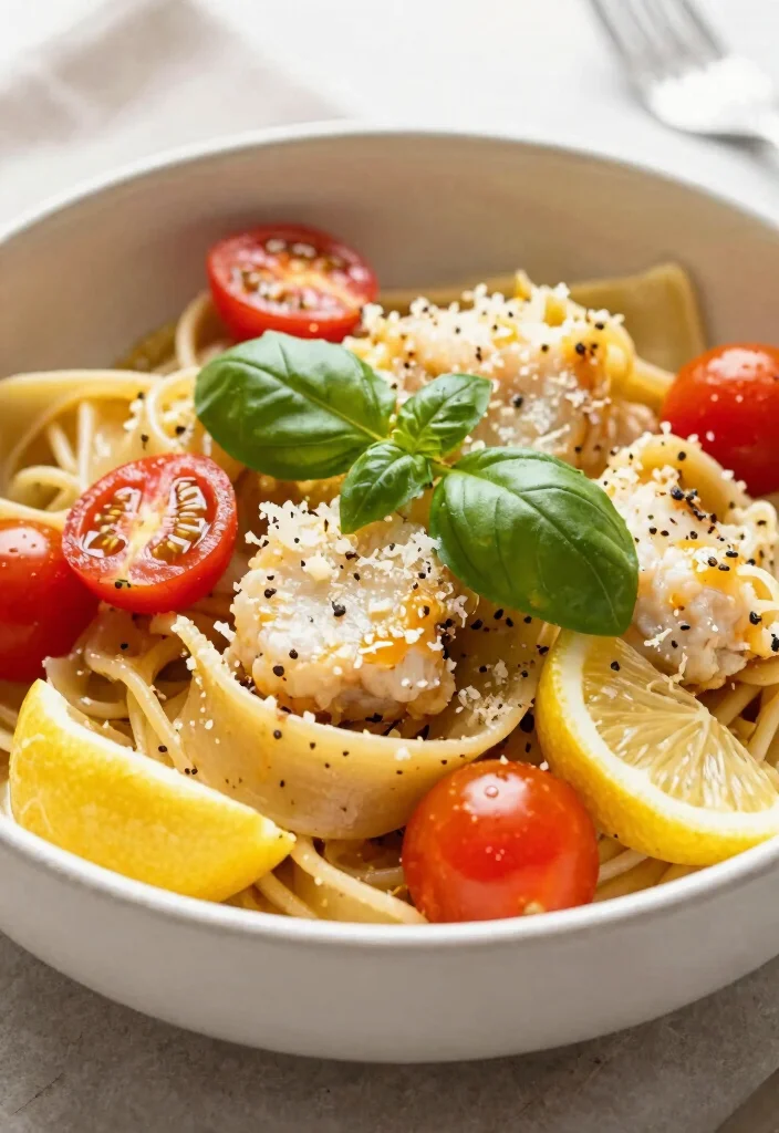 16 Best Cod Fish Recipes: Flaky Flavor-Packed Favorites for Weight Loss - 12. Lemon Basil Cod Pasta 1