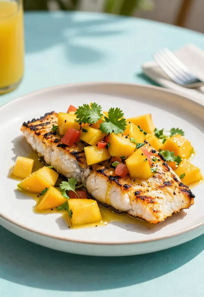 16 Best Cod Fish Recipes: Flaky Flavor-Packed Favorites for Weight Loss - 15. Grilled Cod with Mango Salsa 1