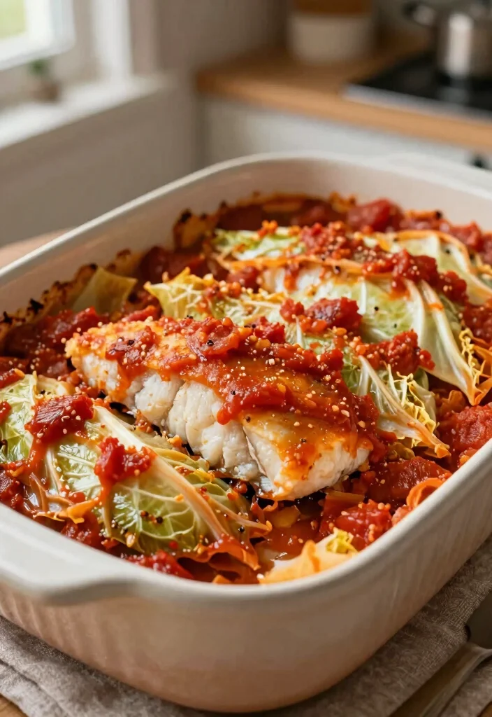 16 Best Cod Fish Recipes: Flaky Flavor-Packed Favorites for Weight Loss - 9. Cabbage Roll Cod Bake 1