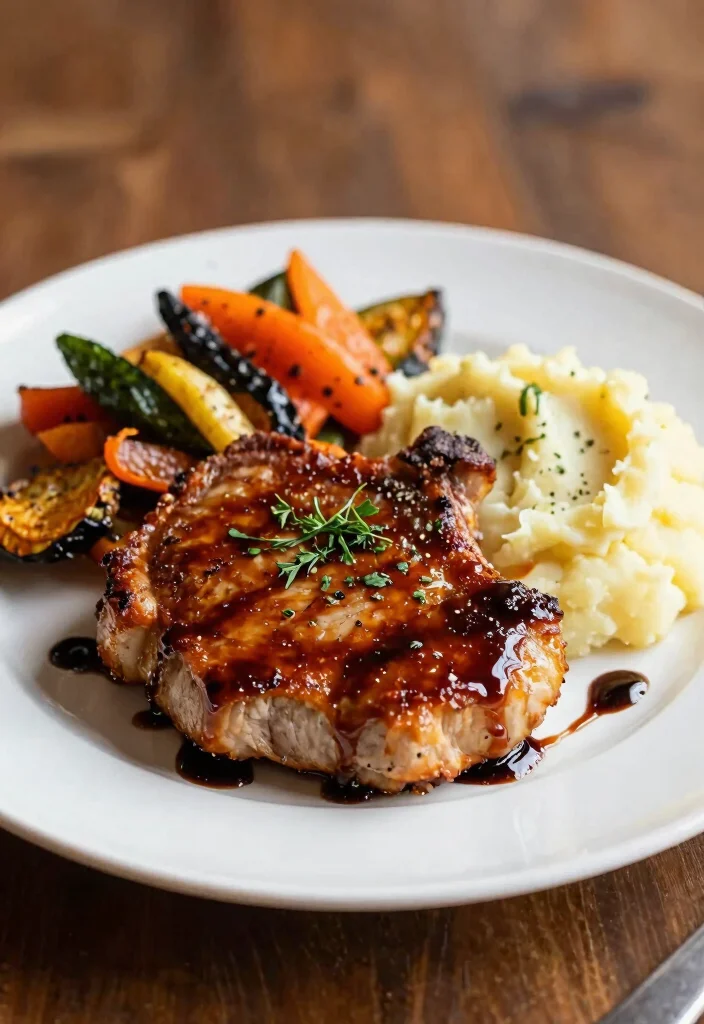 16 Boneless Pork Chop Recipes for a Tender Slow Cooked Meal - 14. Balsamic Glazed Pork Chops 1
