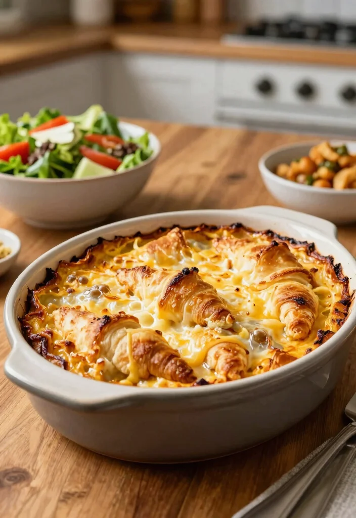 16 Crescent Roll Recipes Dinner Easy Flaky Mains - 1. Cheesy Chicken Crescent Roll Casserole 1