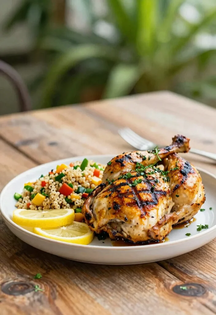 16 Dinner Recipes High Protein Filling Healthy Meals - 1. Lemon Herb Grilled Chicken 1