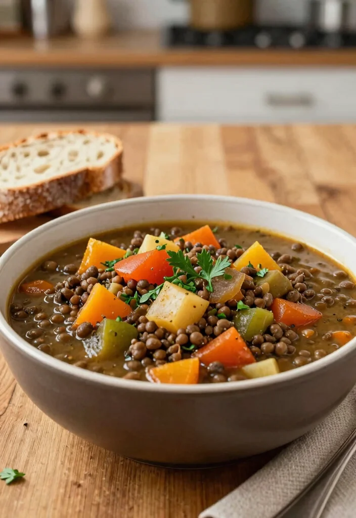 16 Dinner Recipes High Protein Filling Healthy Meals - 12. Lentil and Vegetable Stew 1