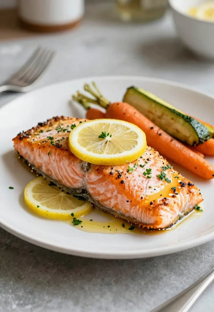 16 Dinner Recipes High Protein Filling Healthy Meals - 7. Baked Salmon with Garlic and Dijon 1