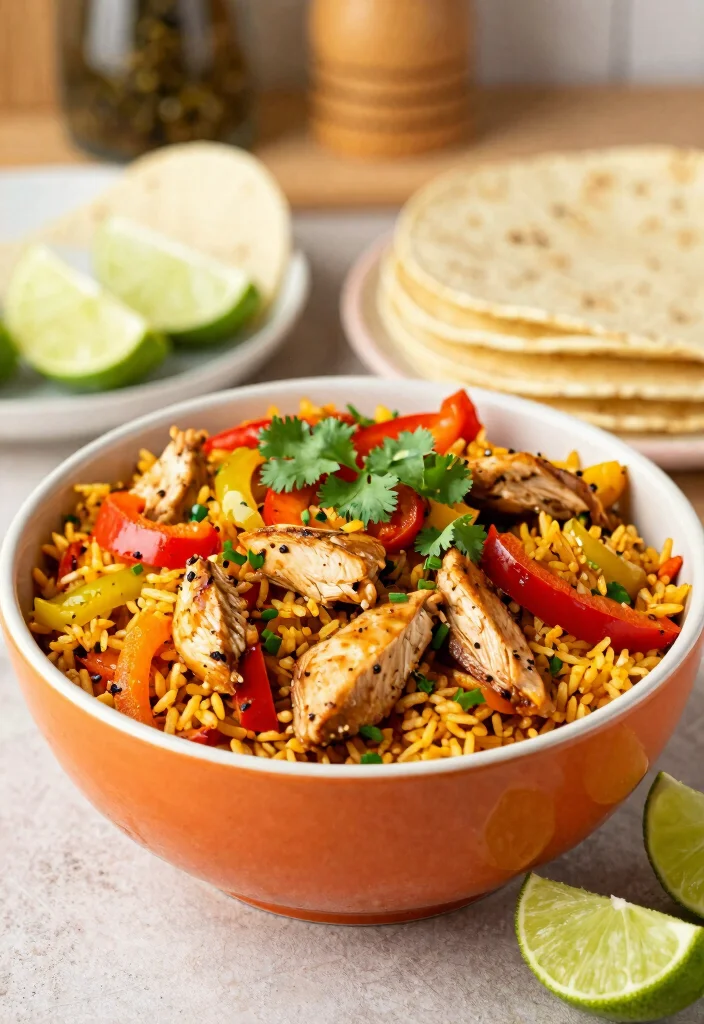 16 Dinner Recipes With Rice: One Pot Comfort - 11. One-Pot Chicken Fajita Rice 1