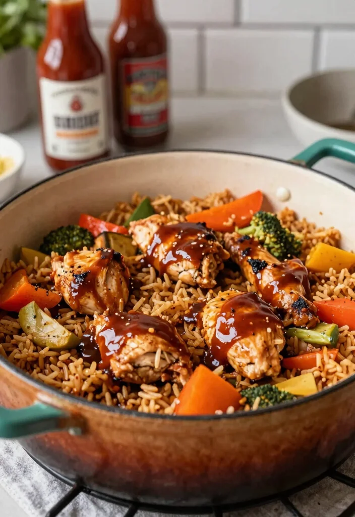16 Dinner Recipes With Rice: One Pot Comfort - 9. One-Pot BBQ Chicken and Rice 1