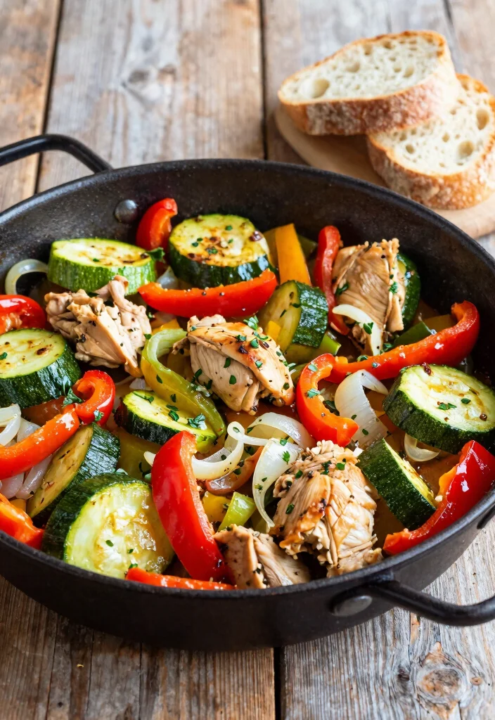 16 Easy Everyday Chicken Dinner Recipes for Healthy One-Pan Meals - 13. Italian Chicken and Vegetable Skillet 1