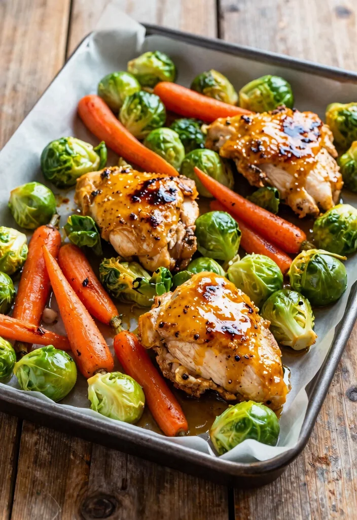 16 Easy Everyday Chicken Dinner Recipes for Healthy One-Pan Meals - 3. Honey Mustard Sheet Pan Chicken 1