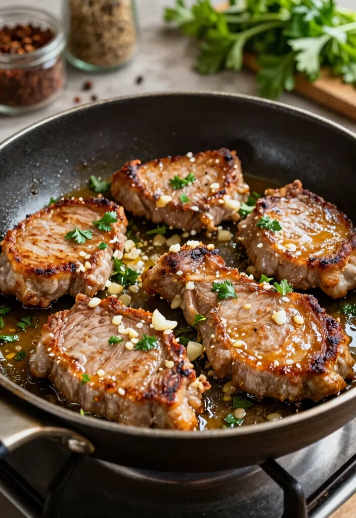 16 Fried Pork Chop Recipes Crispy Southern Style - 2. Garlic Butter Fried Pork Chops 1