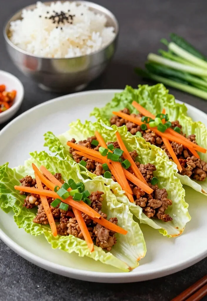 16 Ground Pork Recipes for Easy Weeknight Dinners - 12. Korean Pork Lettuce Wraps 1