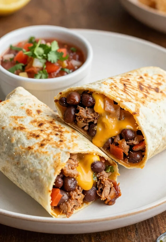 16 Ground Pork Recipes for Easy Weeknight Dinners - 15. Pork and Bean Burritos 1