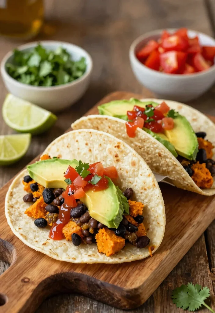 16 Healthy Crock Pot Recipes for Set-and-Forget Meals - 3. Sweet Potato and Black Bean Tacos 1