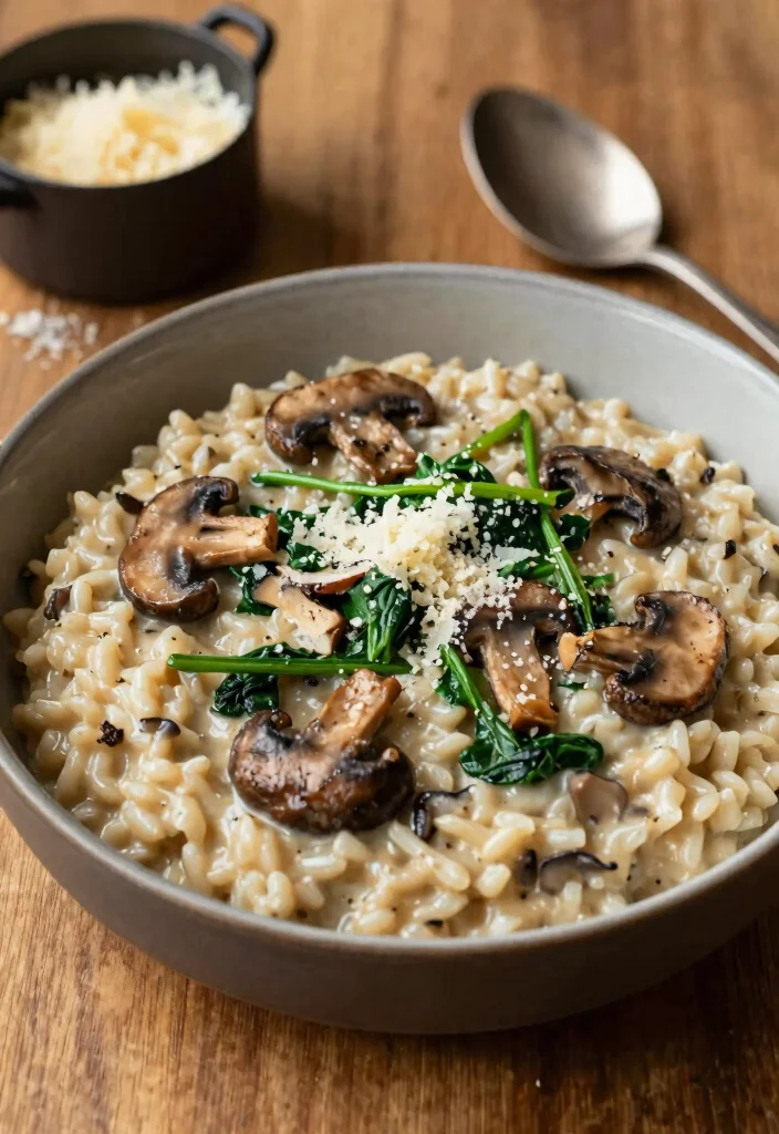 16 Healthy Crock Pot Recipes for Set-and-Forget Meals - 6. Creamy Mushroom Risotto 1