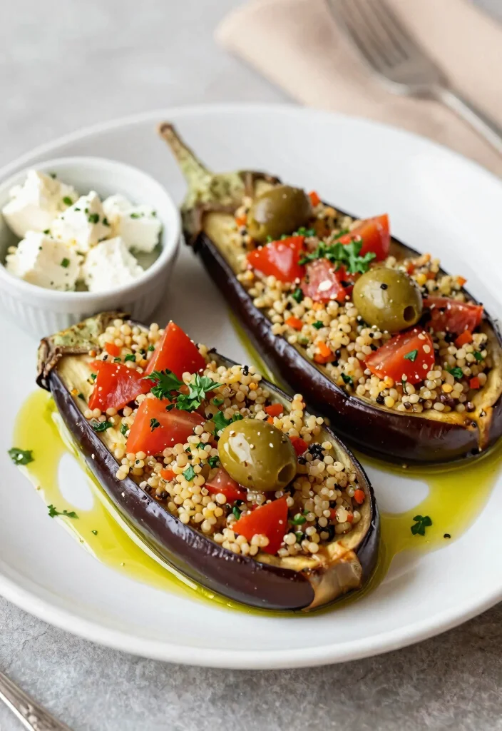 16 Healthy Crock Pot Recipes for Set-and-Forget Meals - 7. Mediterranean Stuffed Eggplant 1