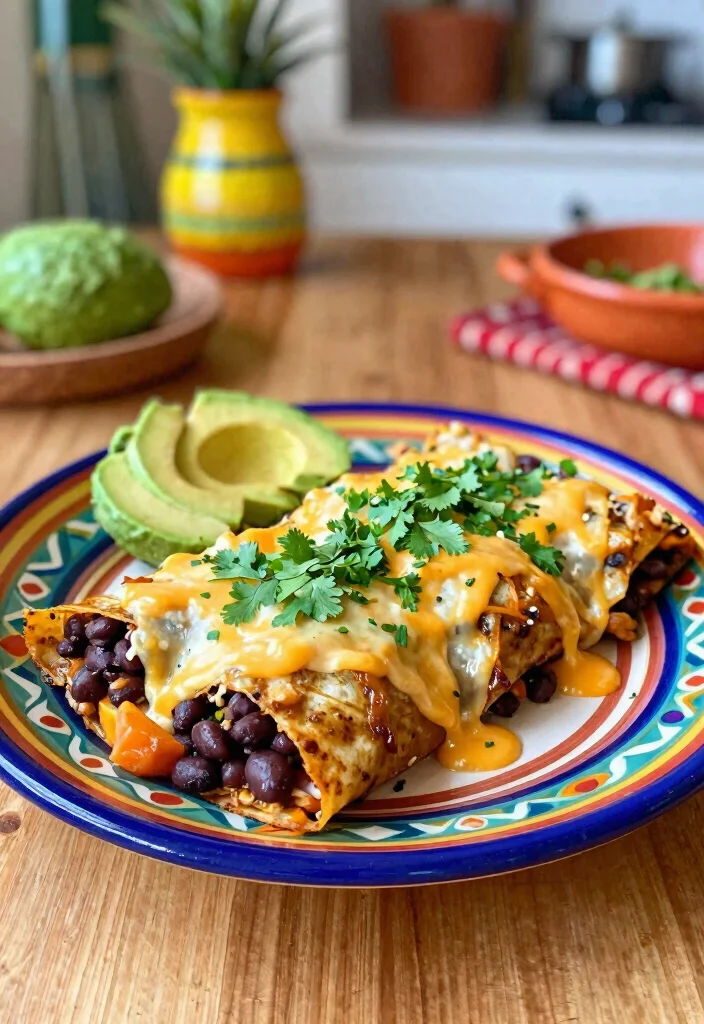 16 Healthy Crock Pot Recipes for Set-and-Forget Meals - 8. Black Bean and Sweet Potato Enchiladas 1