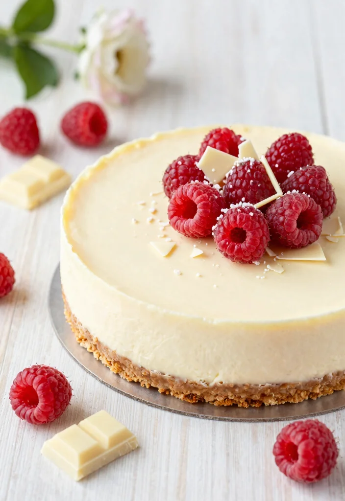 16 No-Bake Cheesecake Recipes: Easy, Creamy Desserts - 14. White Chocolate Raspberry No-Bake Cheesecake 1