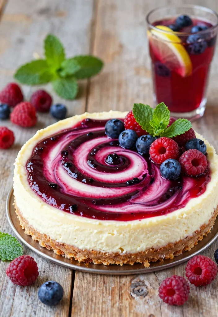 16 No-Bake Cheesecake Recipes: Easy, Creamy Desserts - 4. Berry Swirl No-Bake Cheesecake 1
