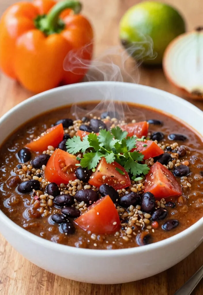 16 Simple and Healthy One-Pot Dinner Recipes for Every Night - 2. Vegetarian Quinoa and Black Bean Chili 1
