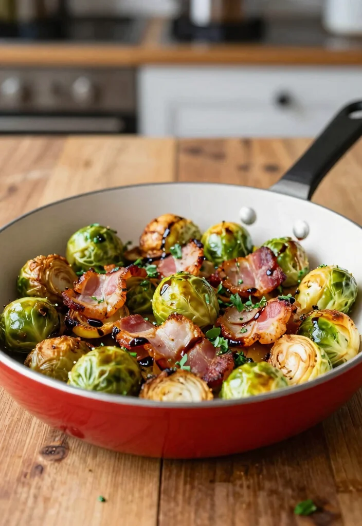 17 Bacon Recipes for Dinner: Savory Crowd Pleasers - 7. Bacon-Brussels Sprouts Skillet 1