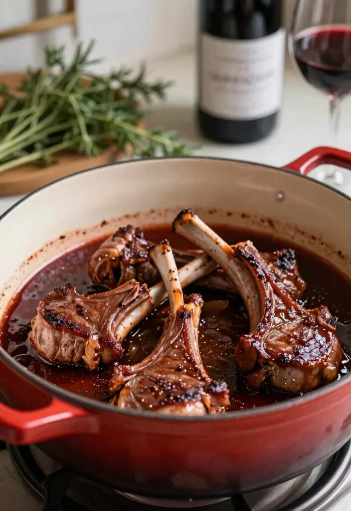 17 Best Lamb Chop Recipes Juicy Perfectly Seasoned - 14. Red Wine Braised Lamb Chops 1