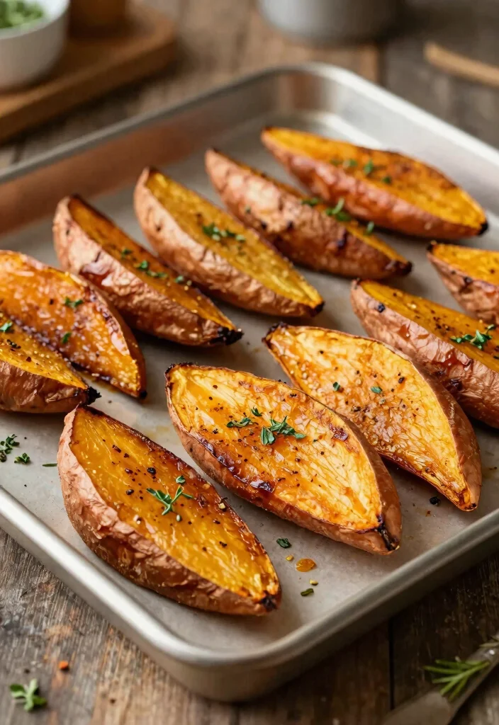 17 Best Sweet Potato Recipes: Cozy Healthy Sides - 2. Roasted Sweet Potato Wedges 1