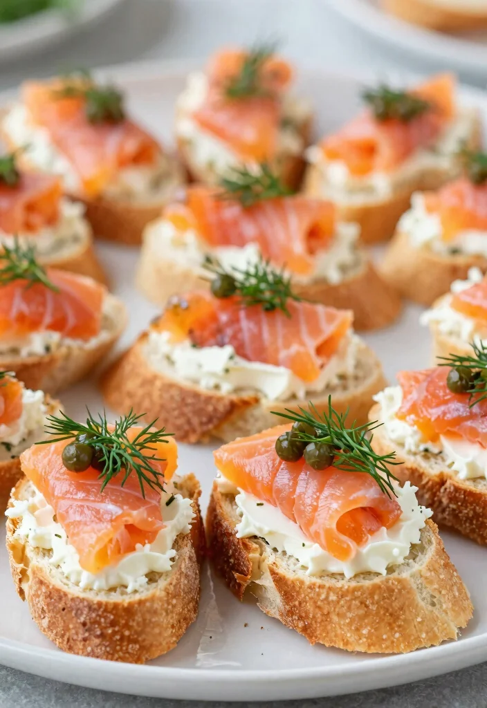 17 Cold Smoked Salmon Recipes: Elegant No Cook Ideas - 1. Smoked Salmon Canapés with Cream Cheese 1