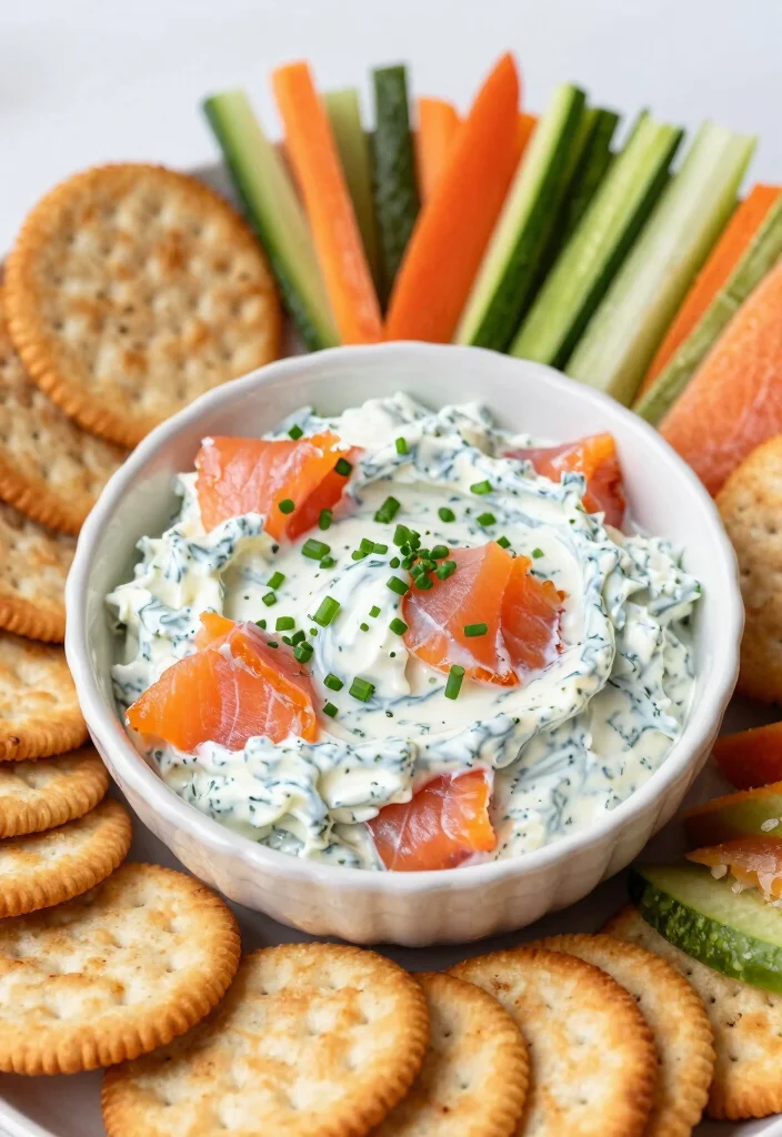 17 Cold Smoked Salmon Recipes: Elegant No Cook Ideas - 13. Smoked Salmon and Chive Cream Cheese Dip 1