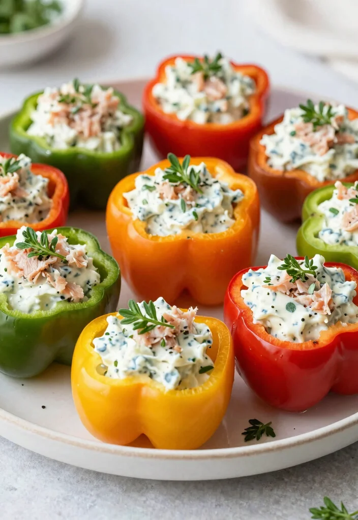 17 Cold Smoked Salmon Recipes: Elegant No Cook Ideas - 6. Cold Smoked Salmon and Cream Cheese Stuffed Peppers 1