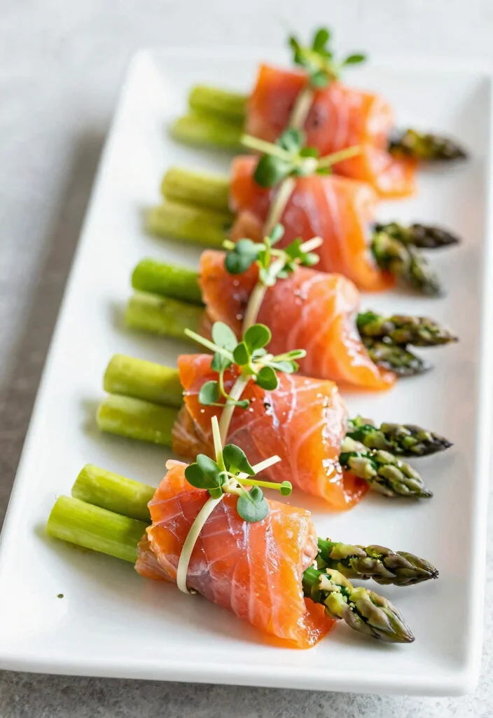 17 Cold Smoked Salmon Recipes: Elegant No Cook Ideas - 8. Cold Smoked Salmon and Asparagus Bundles 1