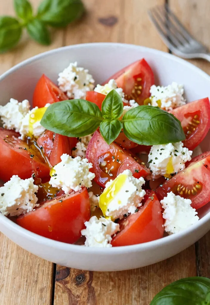 17 Cottage Cheese Recipes Healthy High Protein Ideas - 11. Cottage Cheese and Tomato Salad 1