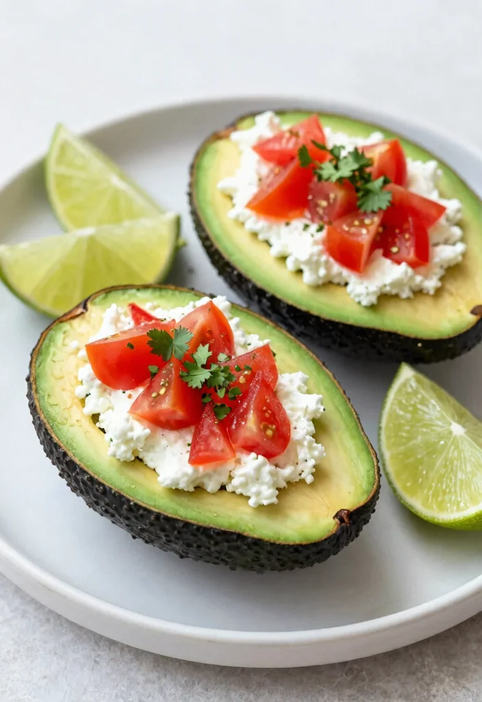 17 Cottage Cheese Recipes Healthy High Protein Ideas - 14. Cottage Cheese Stuffed Avocados 1