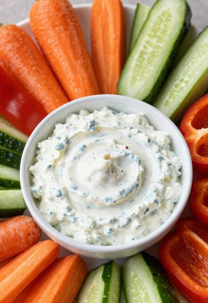 17 Cottage Cheese Recipes Healthy High Protein Ideas - 17. Cottage Cheese Veggie Dip 1