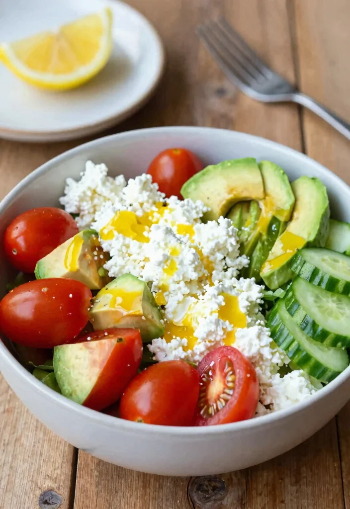 17 Cottage Cheese Recipes Healthy High Protein Ideas - 9. Cottage Cheese and Avocado Salad 1