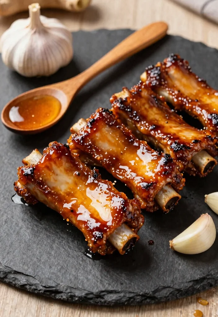 17 Country Pork Ribs Recipes: Sticky Comfort Classics - 2. Honey Garlic Ribs 1