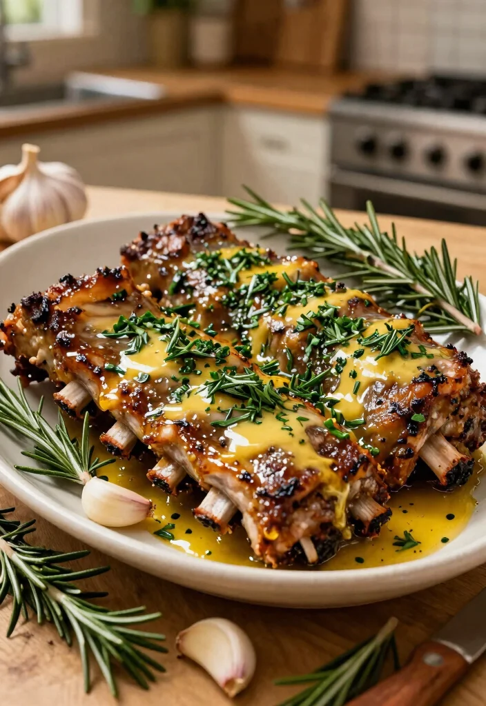 17 Country Pork Ribs Recipes: Sticky Comfort Classics - 8. Garlic Herb Butter Ribs 1