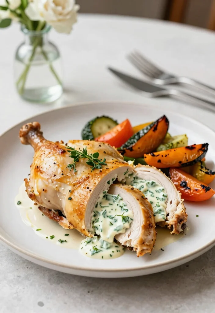 17 Cream Cheese Recipes for Rich Comfort Plates - 3. Cream Cheese and Herb Stuffed Chicken 1