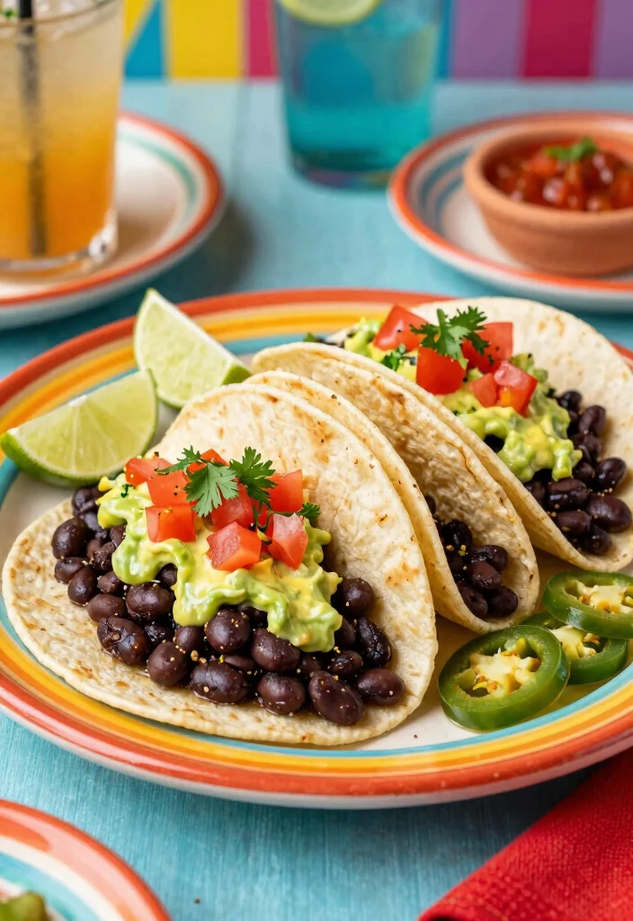17 Date Night Dinner Recipes: Romantic Impressive Meals - 13. Black Bean Tacos with Avocado Crema 1
