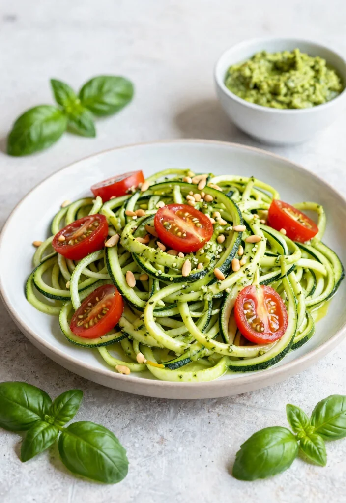 17 Date Night Dinner Recipes: Romantic Impressive Meals - 4. Zucchini Noodles with Avocado Pesto 1