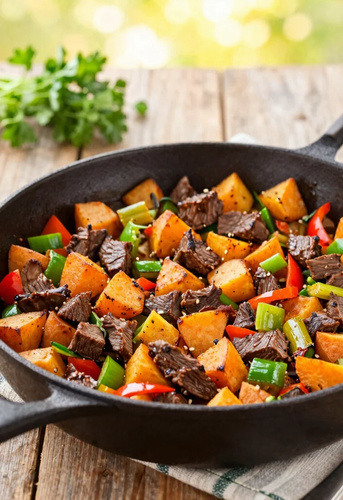 17 Dinner Recipes With Beef: Hearty Comfort Classics - 10. Beef and Sweet Potato Hash 1